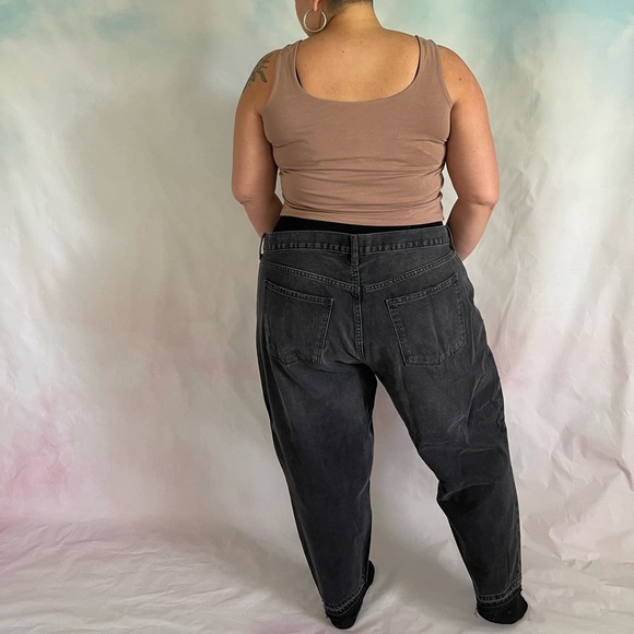 Old Navy High Rise Slouchy Taper Black Jean Women’s Size 22 - Picture 4 of 10